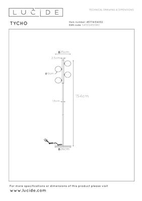 Lucide vloerlamp Tycho