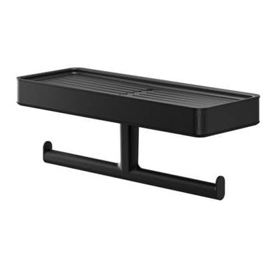 Toiletrolhouder Tiger Carv met Planchet Zwart Toiletrolhouder Tiger Carv met Planchet Zwart