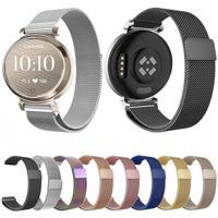 By Qubix - Milanese bandje - Goud - Compatible met Garmin Lily 2 - Compatible Garmin bandje - thumbnail
