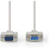 Nedis Seriele Kabel | D-SUB 9-Pins Male | D-SUB 9-Pins Female | Vernikkeld | 5.00 m | Rond | PVC | Ivoor | Label - CCGL52010IV50 - thumbnail