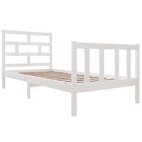 Bedframe massief grenenhout wit 90x190 cm - thumbnail