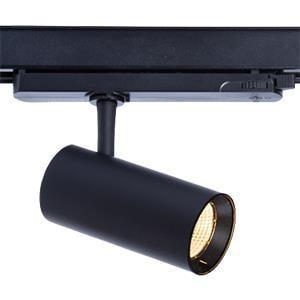 LED railspot zwart strak en tijdloos design 3-fase 8W 2200K 40° dimbaar mooie lichtkleur 169-272