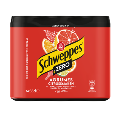 Schweppes agrumes zero blik 33cl (4x6-pack)