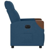 Fauteuil elektrisch verstelbaar stof blauw - thumbnail