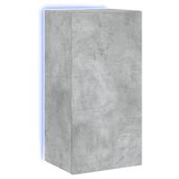 Tv-wandmeubel met LED-verlichting 40,5x35x80 cm betongrijs - thumbnail