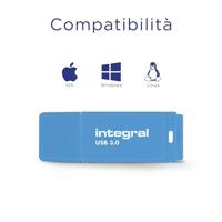 Integral Neon USB 3.0 stick, 32 GB, blauw - thumbnail