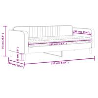 Slaapbank met matras 90x200 cm fluweel zwart - thumbnail