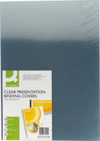 Q-CONNECT omslagen, ft A3, PVC, 200 micron, pak van 100 stuks, transparant - thumbnail