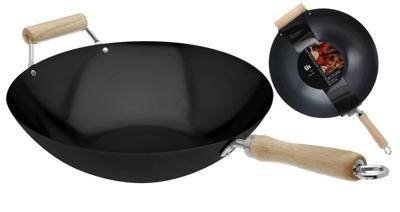 Wok 35 cm nonstick met extra handvat