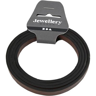 Creativ Company Band van imitatie leer, b: 10 mm, dikte 3 mm, bruin, 1 m/ 1 doos