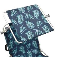 Ligbed met luifel inklapbaar staal bladmotief - thumbnail