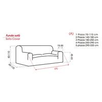 Elastische bankbedekking Belmarti Bali Individueel 70-110 x 40-65 x 80-110 cm Ivoor - thumbnail