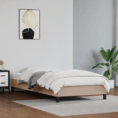 Bedframe kunstleer cappuccinokleurig 90x190 cm
