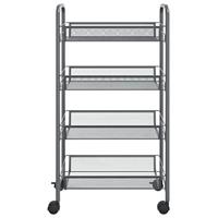 Keukentrolley 4-laags 46x26x85 cm ijzer grijs - thumbnail