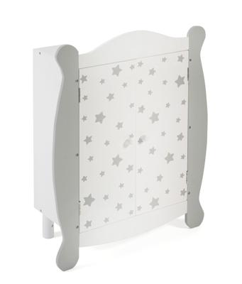 Poppen Kledingkastje - Grey Stars