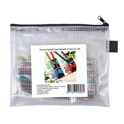 Gelschrijver Pentel K110 Dual medium metallic assorti blister à 8st