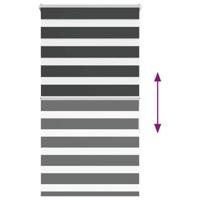 VidaXL Zebra rolgordijn 85x150 cm stofbreedte 80,9 cm zwart - thumbnail