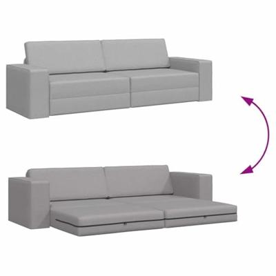 Vloersofa Bed Wolken grijs 245 x 78 x 77 cm Stof