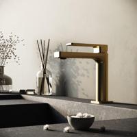 Wastafelkraan Hotbath Gal 16.3 cm Geborsteld Messing PVD - thumbnail