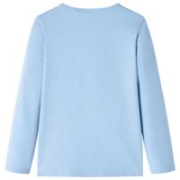Kindershirt met lange mouwen zwanenprint 104 lichtblauw - thumbnail