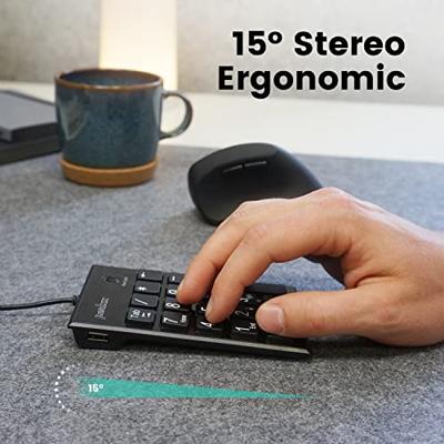 Perixx PERIPAD-202 H B USB Numeriek toetsenbord Multimediatoetsen Zwart