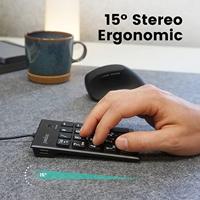 Perixx PERIPAD-202 H B Numeriek toetsenbord USB Multimediatoetsen Zwart - thumbnail