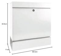 Burg Wächter 42040 SEATTLE 848 W Brievenbus Staal Wit Sleutelslot - thumbnail