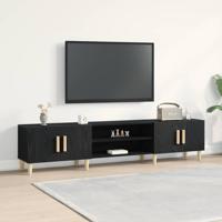 TV-kast Zwart Eiken 180 x 31,5 x 40 cm Bewerkt hout - thumbnail