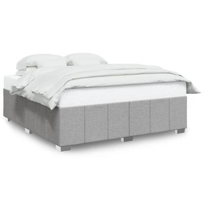 Bedframe zonder matras stof lichtgrijs 200x200 cm