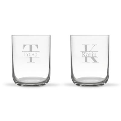 Waterglas deluxe graveren (2 stuks)