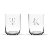 Waterglas deluxe graveren (2 stuks) - thumbnail