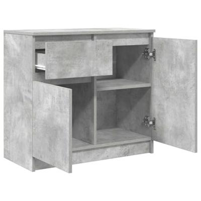 Dressoir met lade 71x35x65 cm spaanplaat betongrijs