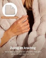 Duux Yentl Overblanket Stripped Rabbit Faux Fur (200 x 200) Elektrische deken Grijs - thumbnail