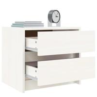 Nachtkastjes 2 st 40x31x35,5 cm massief grenenhout wit - thumbnail