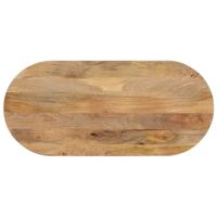 Tafelblad ovaal 110x50x2,5 cm massief mangohout - thumbnail