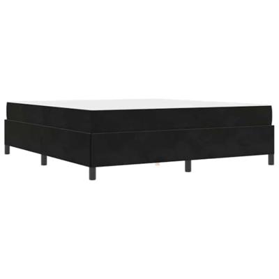 Bedframe met matras Zwart en Wit en Zwart 180 x 200 cm Fluweel