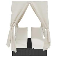 Dubbele ligbed Warmwit 205 x 129 x 200 cm poly rattan - thumbnail