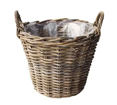 Mand Rotan Antique Grey D30H23 cm Van der Leeden - Van der leeden