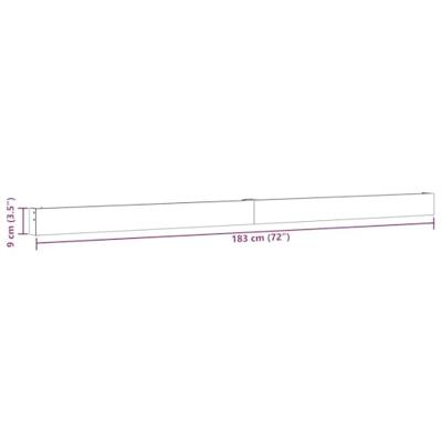 Beslagset schuifdeur 183 cm aluminiumlegering zilverkleurig - thumbnail