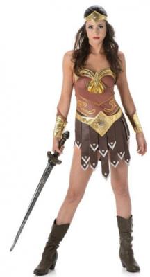 Sexy Gladiator Kostuum Bruin/Goud