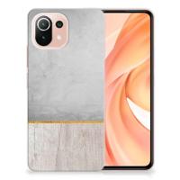 Xiaomi Mi 11 Lite | 11 Lite 5G NE | Bumper Hoesje | Wood Concrete - thumbnail