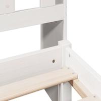 Bed met boekenkast zonder matras grenenhout wit 90x190 cm - thumbnail