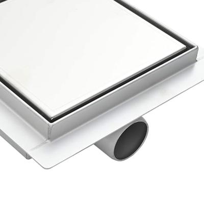 VidaXL 2 in 1 doucheafvoer zilver 15 x 15 cm roestvrij staal 304
