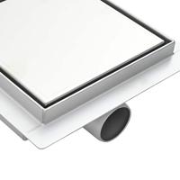 VidaXL 2 in 1 doucheafvoer zilver 20 x 20 cm roestvrij staal 304 - thumbnail