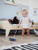 Small Foot houten stofzuiger met gekleurde klittenband stippen, 12dlg. - thumbnail