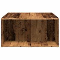 Salontafel 90x67x33 cm bewerkt hout oud houtkleurig - thumbnail