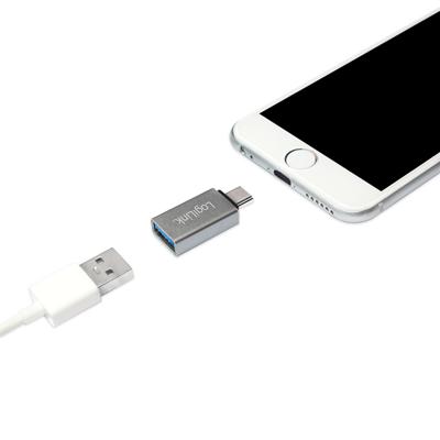 LogiLink USB 3.2 Gen 1 (USB 3.0) Adapter [1x USB-C stekker - 1x Micro-USB 2.0 B bus, USB 3.2 Gen 1 bus A (USB 3.0)] AU0040 0 mm