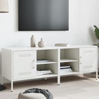 Tv-meubelen 2 st 68x39x50,5 cm staal wit - thumbnail