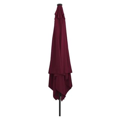 VidaXL Tuinparasol bordeaux rood 295 x 295 x 245 cm polyester en staal VidaXL Tuinparasol bordeaux rood 295 x 295 x 245 cm polyester en staal