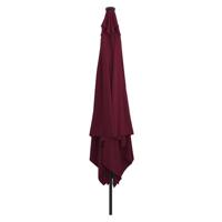 Parasol vierkant met LED-verlichting 295x245 cm bordeauxrood - thumbnail